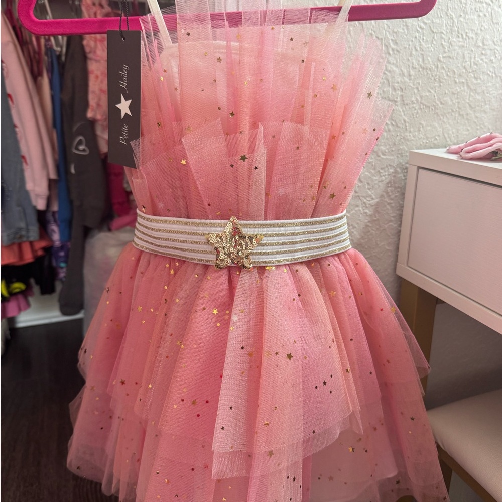 Pink Starry Kids Dress